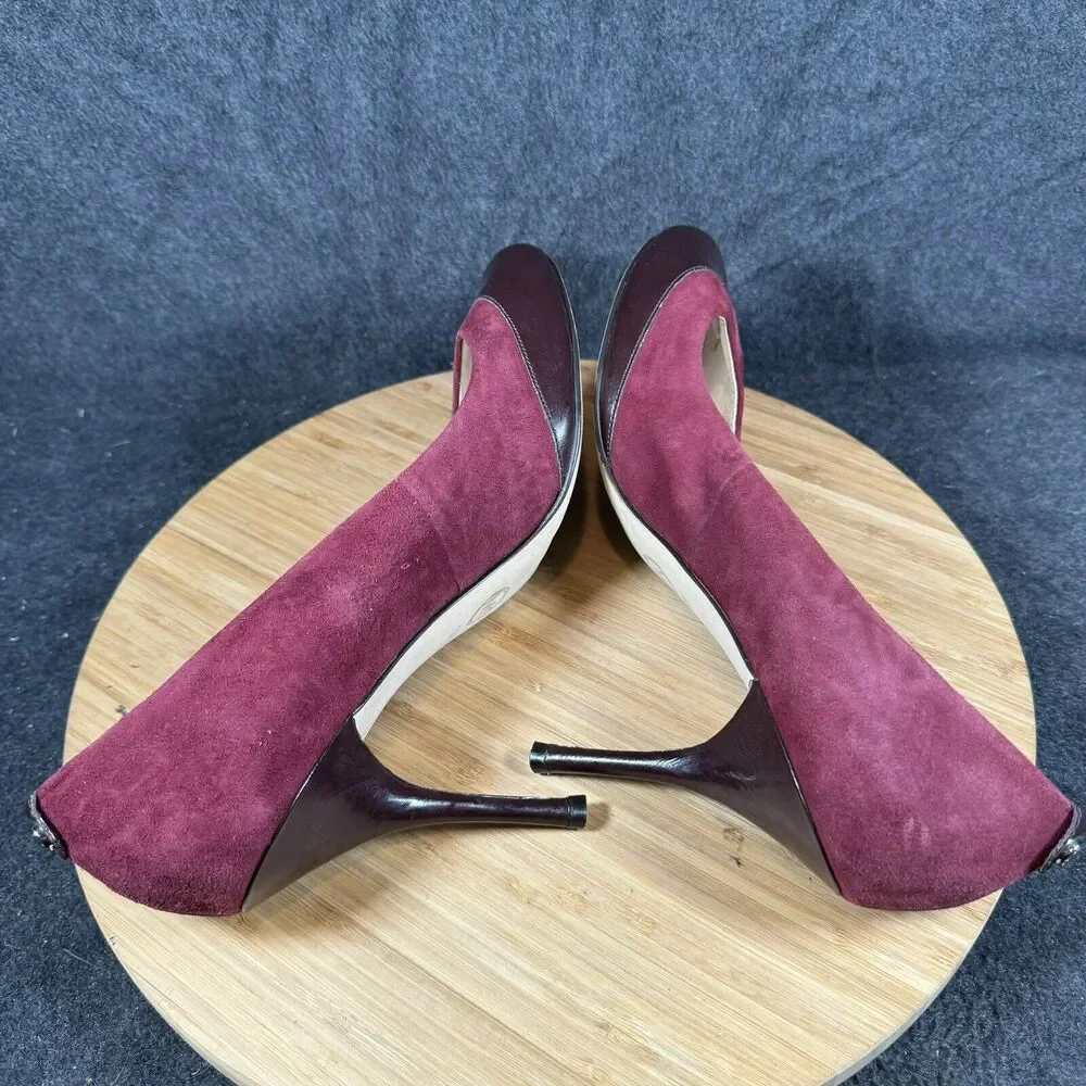Michael Kors Stiletto Pumps Heels Womens 10.5 M Red Suede‎